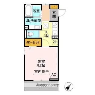 アレーズ ジュアン【106号室】の間取り