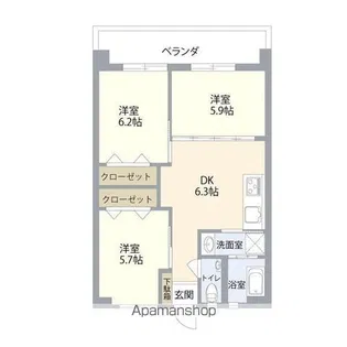 ブライトポイントM【203号室】の間取り