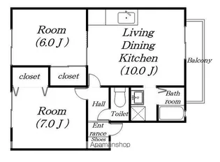メゾン・ラ・コート【2-202号室】の間取り