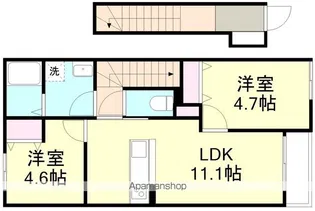 ハレタス安江【2階】の間取り