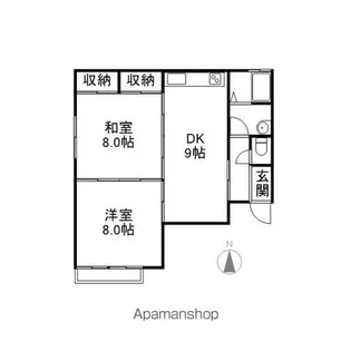 梅田パレス C【202号室】の間取り