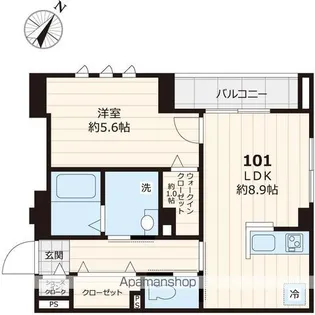 RAPPORT H&S ラポールエイチアンドエス【101号室号室】の間取り