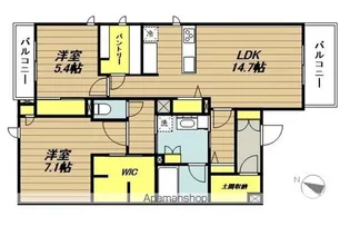 桜橋グランデ【205号室】の間取り