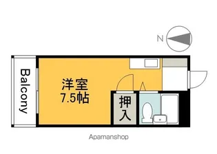 PETIT PAS舟入【204号室】の間取り