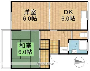グリーンベルⅢ【107号室】の間取り