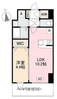 クレアグレイス瓦町【1102号室】の間取り
