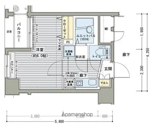 メインステージ日本橋馬喰町駅前【202号室号室】の間取り