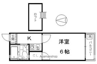 グローリーハイツ東福寺【107号室】の間取り