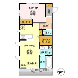 メセナ笠原南【3階】の間取り