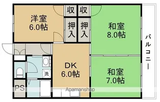 大和町レジデンス【3階】の間取り