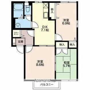 ディアス柏王【1階】の間取り