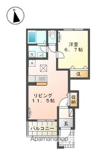 ブリーゼ【101号室】の間取り