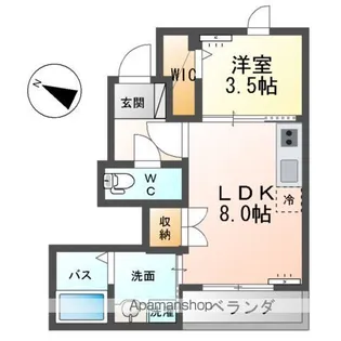 サンシャインB【1階】の間取り