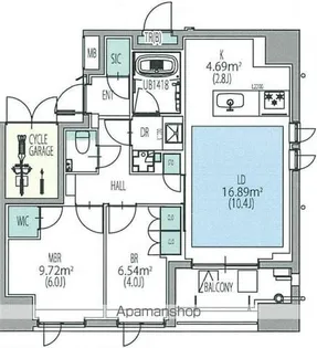 オーパスレジデンス日本橋イースト【11階】の間取り