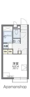 レオパレスセレッソ【207号室】の間取り