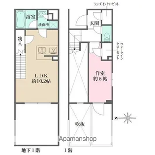 LA PERLA JIYUGAOKAⅡ【1階】の間取り