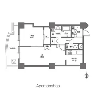 文京グリーンコートビュータワー本駒込【20階】の間取り