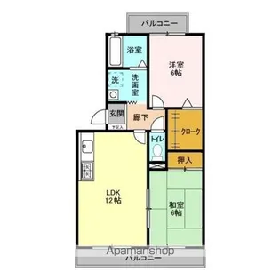 ハイツ・サンピーチ C【3階】の間取り