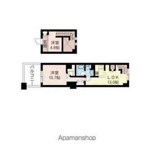 レジデンスシャルマン月島【3階】の間取り