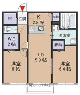 LACINE YOKONUMA(ラシーネヨコヌマ)【202号室号室】の間取り
