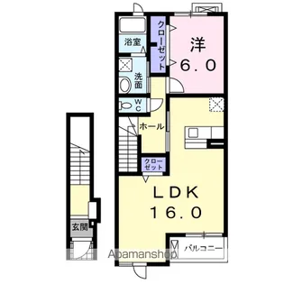 ヒルズ住吉B【2階】の間取り
