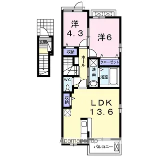 サニー Ⅰ【2階】の間取り