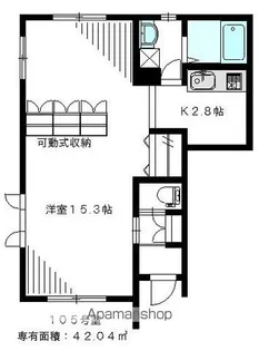 メゾンクレール【105号室】の間取り