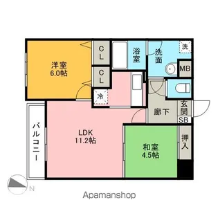 メルクリオけやき通り【13階】の間取り