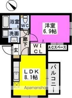エスカーレ千早【2階】の間取り