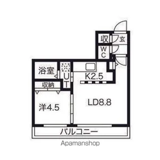 グランデルーシア手稲【4階】の間取り