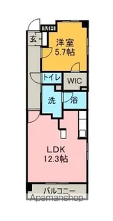サプリーム大田川【4階】の間取り