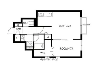 グランフォルト福岡西新【1階】の間取り