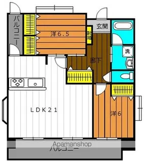 パラルメゾン城西【401号室】の間取り