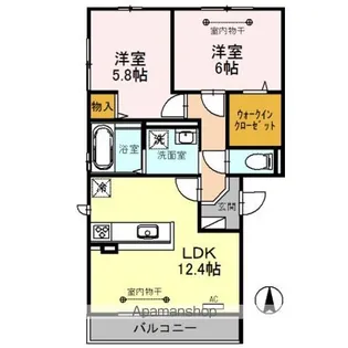 FAMILLE M(ファミーユ エム)【2階】の間取り