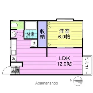 グランデュールAⅠ・Ⅱ【Ⅰ201号室】の間取り