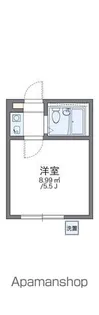 レオパレス東金町第6【1階】の間取り