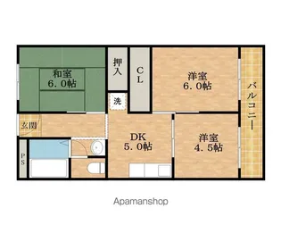 ハイツ西川【203号室】の間取り