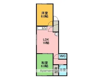 コーポプライム【105号室】の間取り