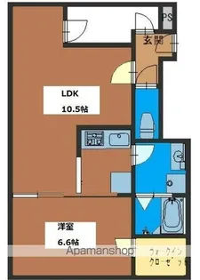 リバーノースビルⅢ【2階】の間取り