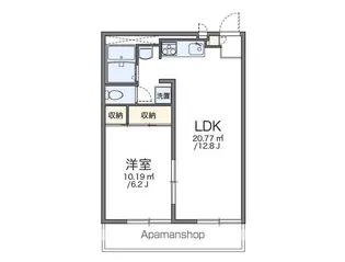 レオパレス大谷【3階】の間取り