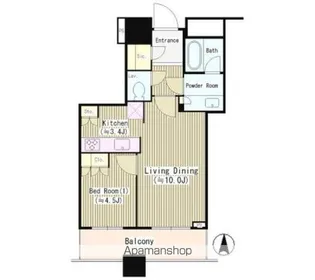 プラウドタワー千代田富士見【7階】の間取り