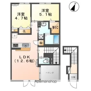 サクラーレ・アリエッタ【2階】の間取り