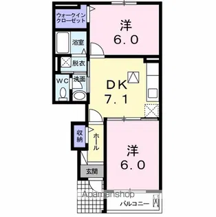ガーデンハウス【1階】の間取り
