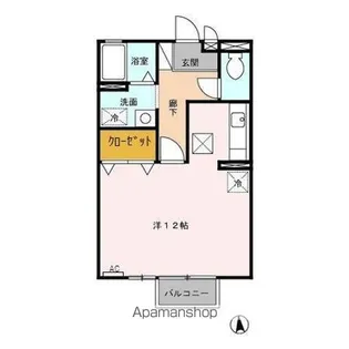 クレール花園【1階】の間取り