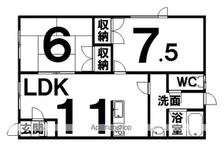 並木荘【202号室】の間取り