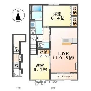 サンフィットⅢ【2階】の間取り