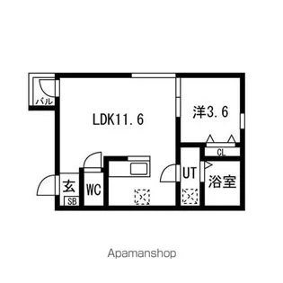 緑と風のクーレ(-Midori&Kaze Coure-)【1階】の間取り