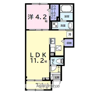 ヒカルサ市原姉ヶ崎ウエスト【1階】の間取り