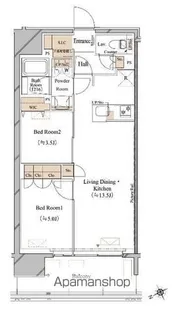 ブランシエスタ浅草蔵前【4階】の間取り