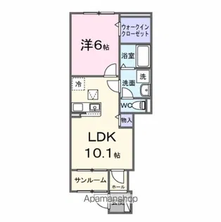 プラシード掛川【1階】の間取り